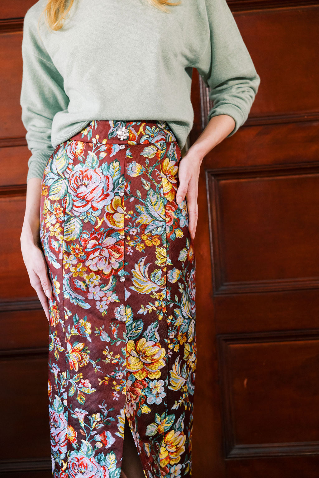 MASON by MASON'S DAUGHTER Leighton Skirt, Multi Jacquard