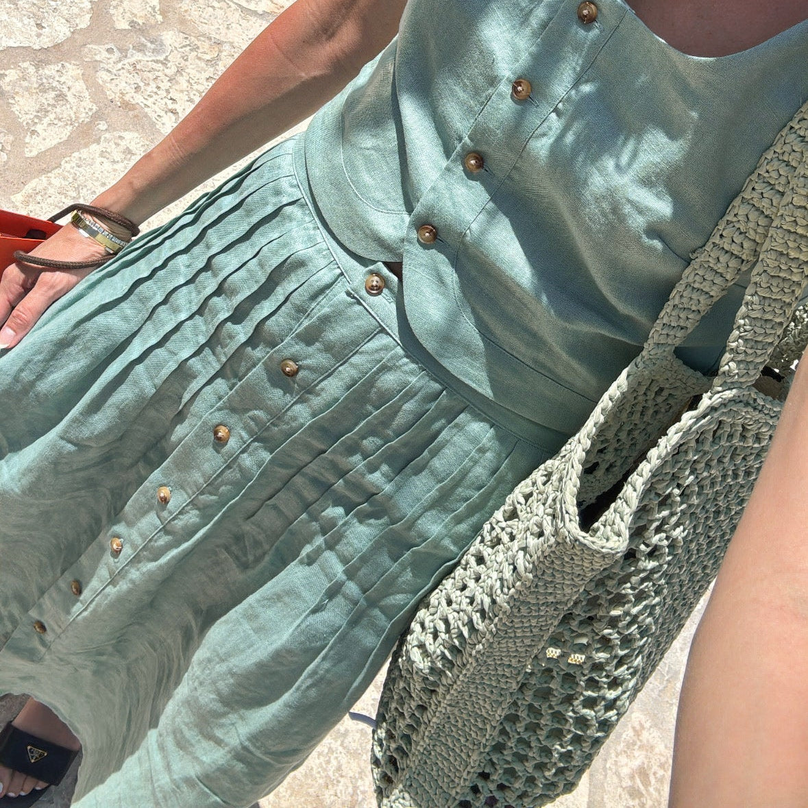 MASON'S DAUGHTER Andrea Skirt, Sage Green