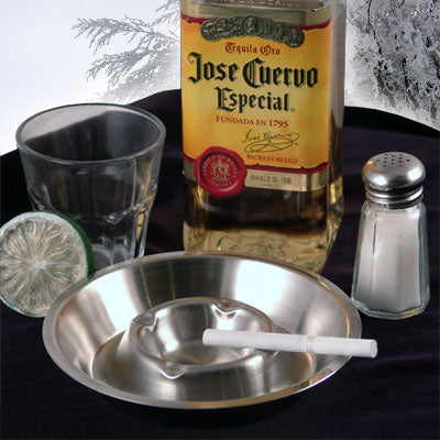Ashtray - Stainless Steel Rounded - 5.5 diameter