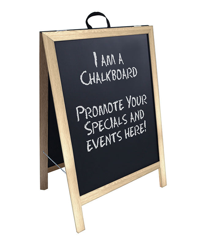 A-Frame Sidewalk Chalkboard Sign – Double Sided
