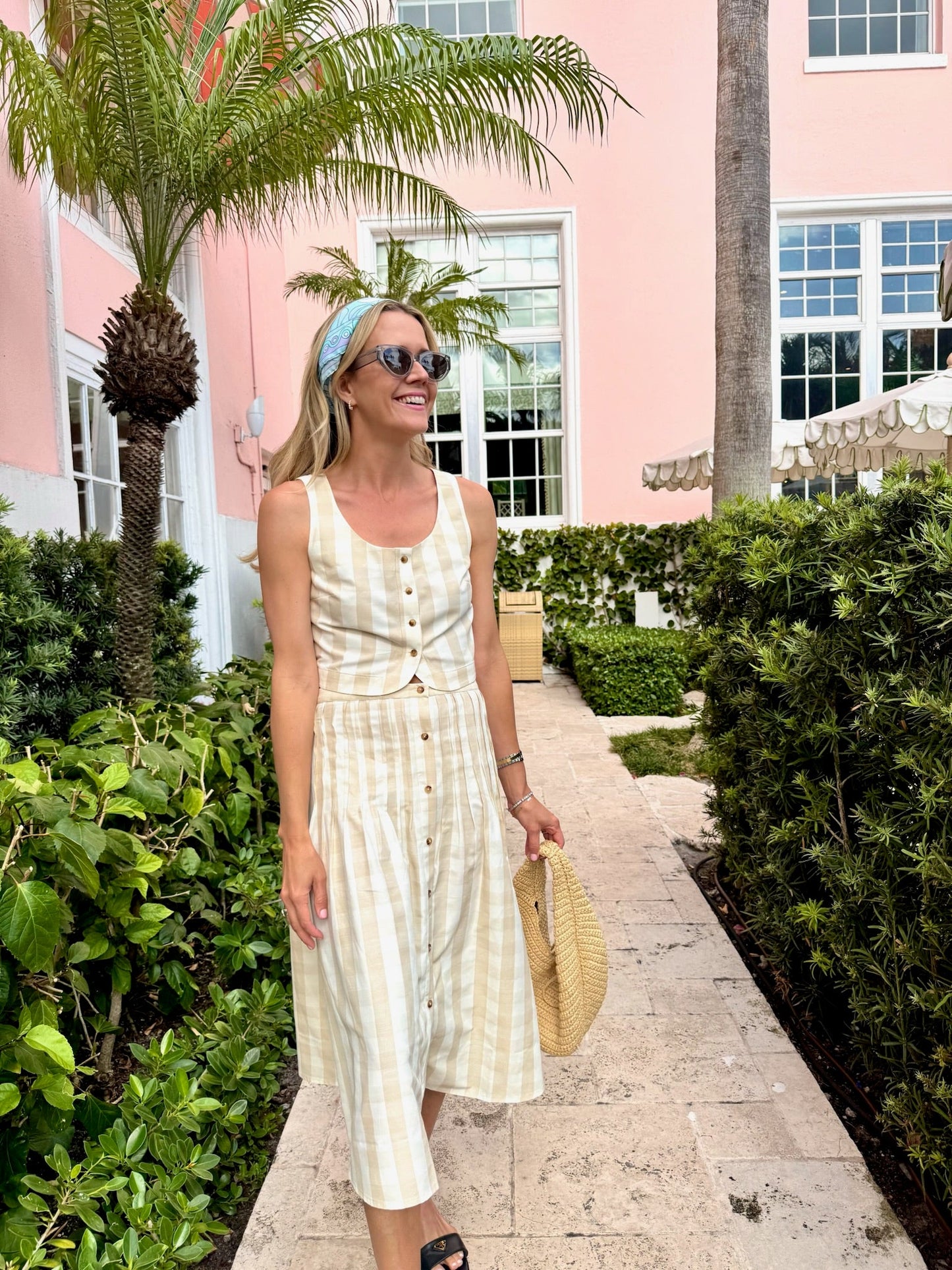 MASON'S DAUGHTER | Andrea Skirt, Sand/Ivory Shantung Gingham